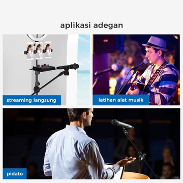 Tripod 70CM Phone Tripod Phone Stand Holder Phone Metal Bracket 360° For Live