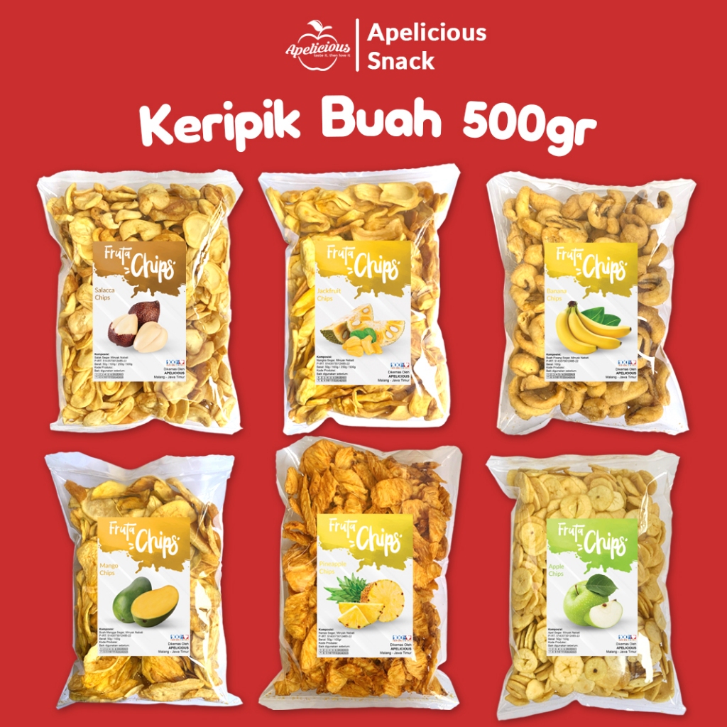 Jual APELICIOUS Keripik Buah 500gr - Keripik Nangka / Keripik Apel ...