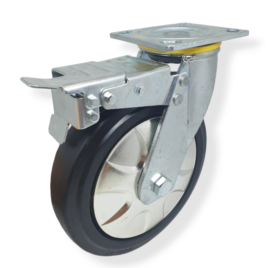 Jual Elastic Rubber Wheel Casters / Roda Karet Elastis Heavy Duty ...