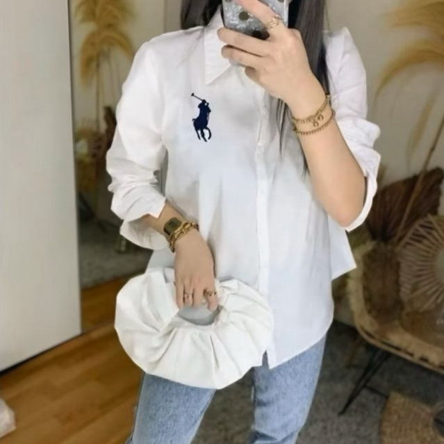 Jual KEMEJA WANITA BORDIR LENGAN PANJANG ALL SIZE/ KEMEJA KATUN KEKINIAN | Shopee Indonesia