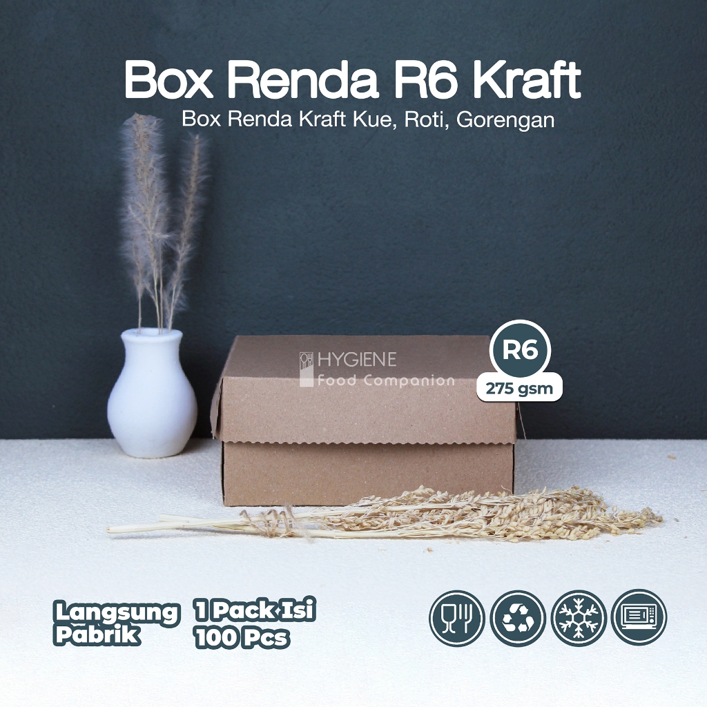 Jual Dus Kue R6 Kraft Renda Box Kue Roti Gorengan 275gsm | Shopee Indonesia