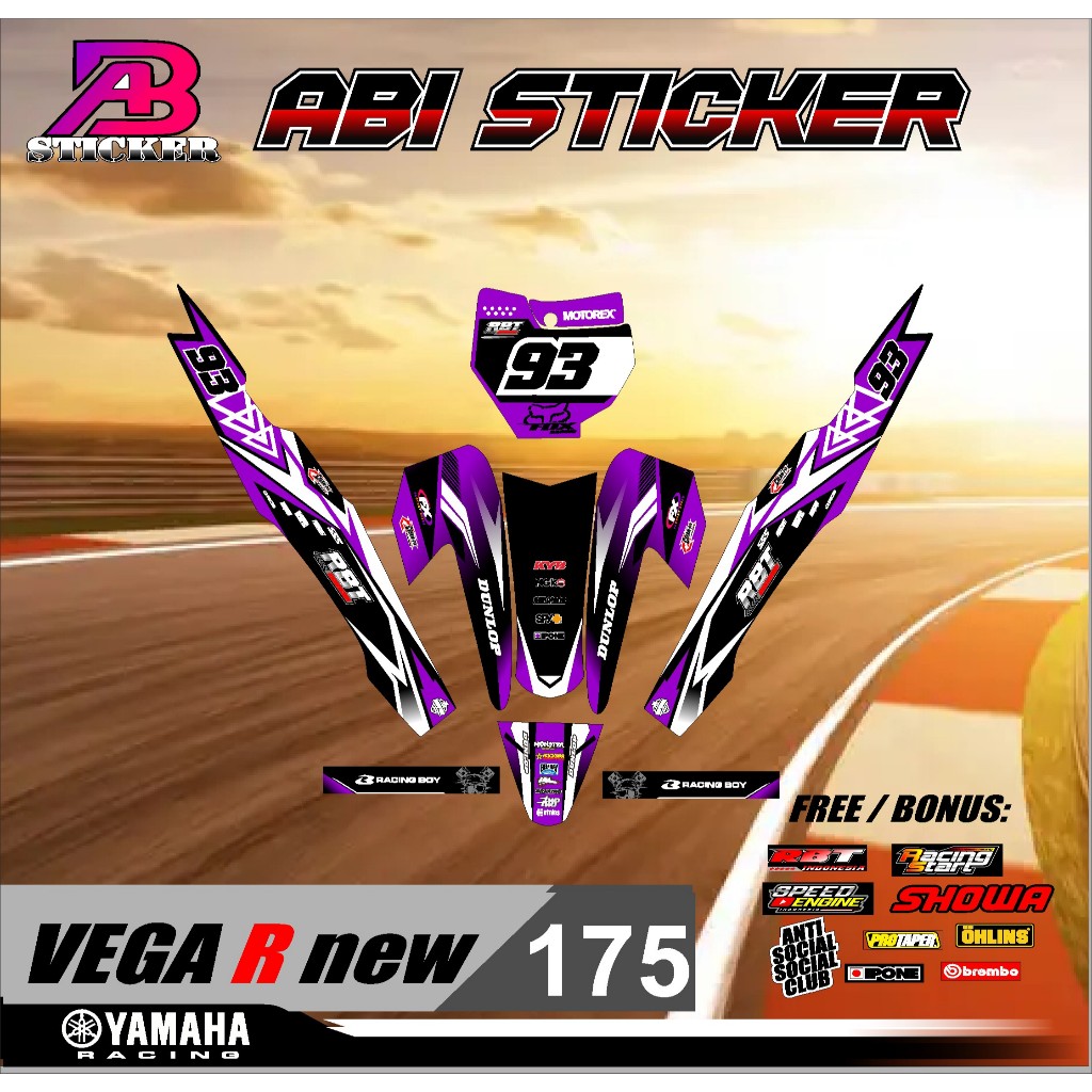Jual r Yamaha Racing Sticker ABISTICKER Terbaru Sticker VEGA R NEW RBT ...