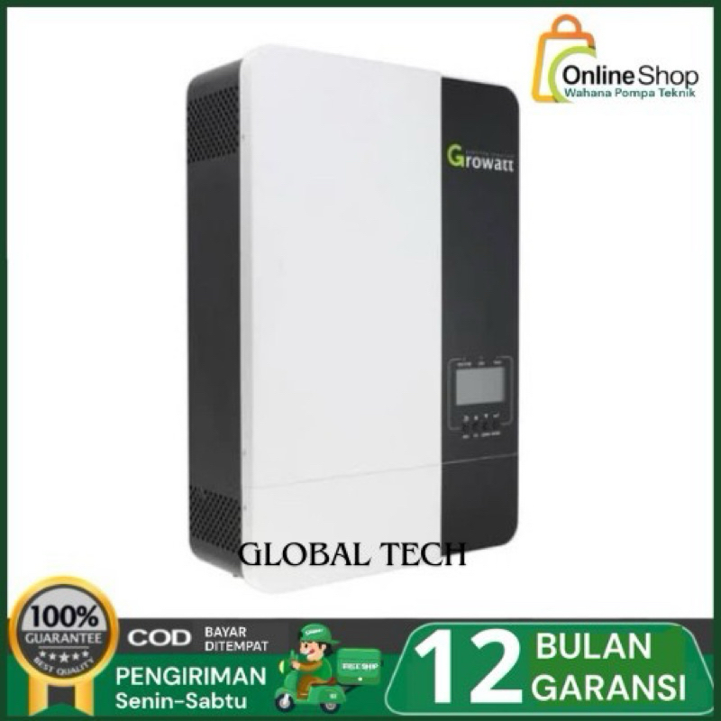Jual Growatt 5000W / 5000VA Off-Grid Storage Inverter SPF 5000 + WiFi ...