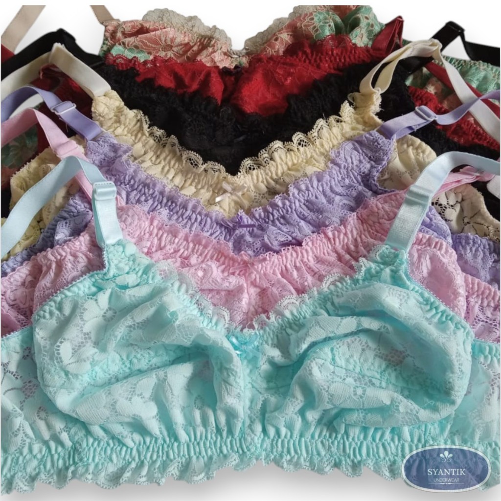 Jual BH BRA BEHA Full Renda Tanpa Kawat Tanpa Busa | Shopee Indonesia