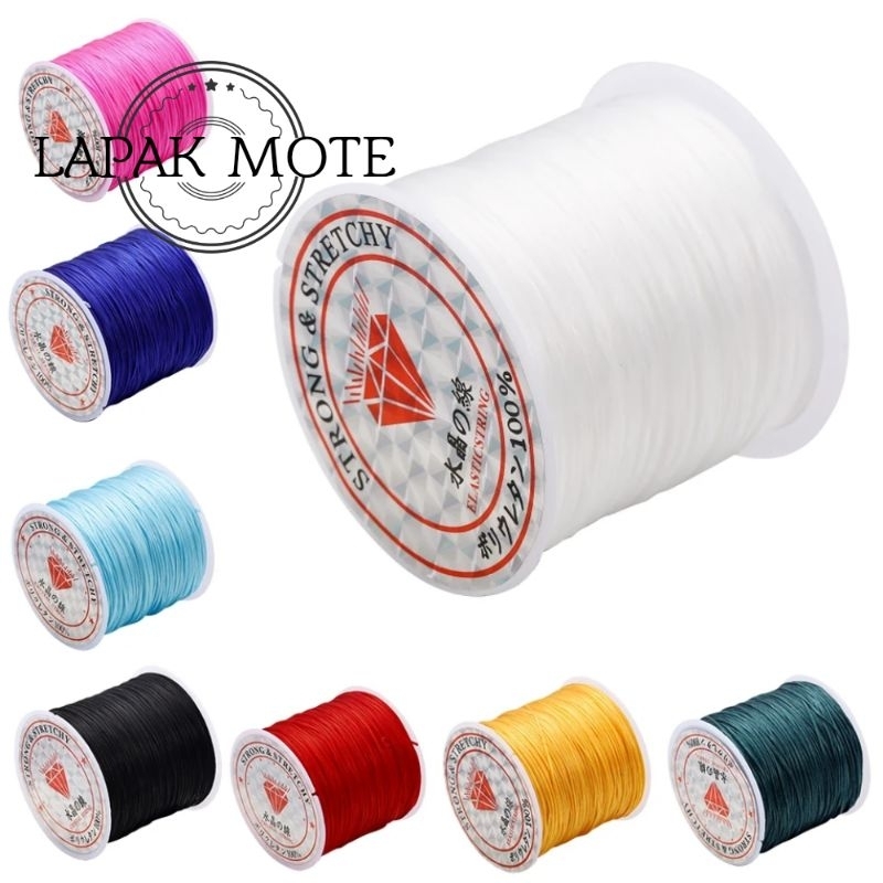 Jual TALI ELASTIS BENANG TALI KARET ELASTIS BAHAN MERONCE GELANG ...