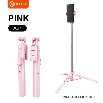 MIXIO A31 MACARON EDITION Tongsis Bluetooth Selfie Stick Tripod 160CM