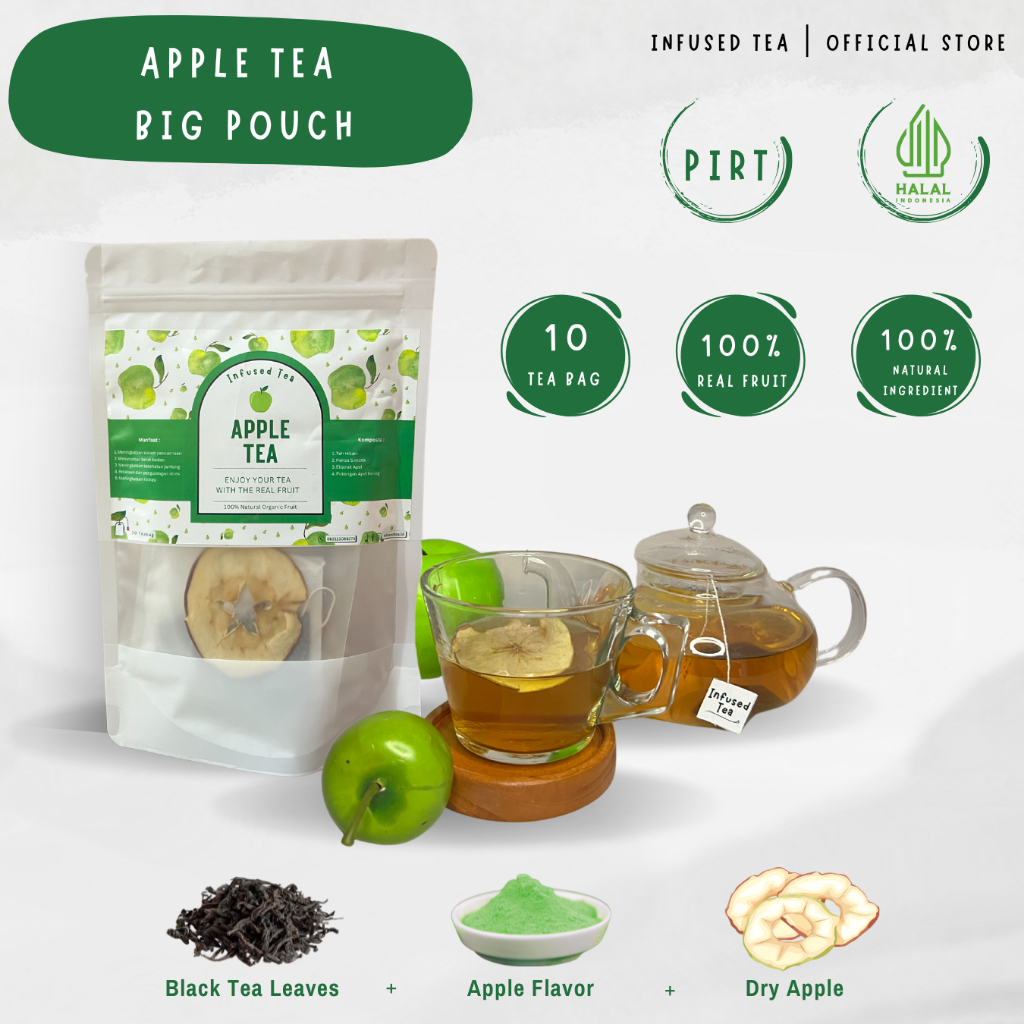 Jual [Infused Tea] Teh Apel + Buah Apel Kering | Teh Herbal Segar ...