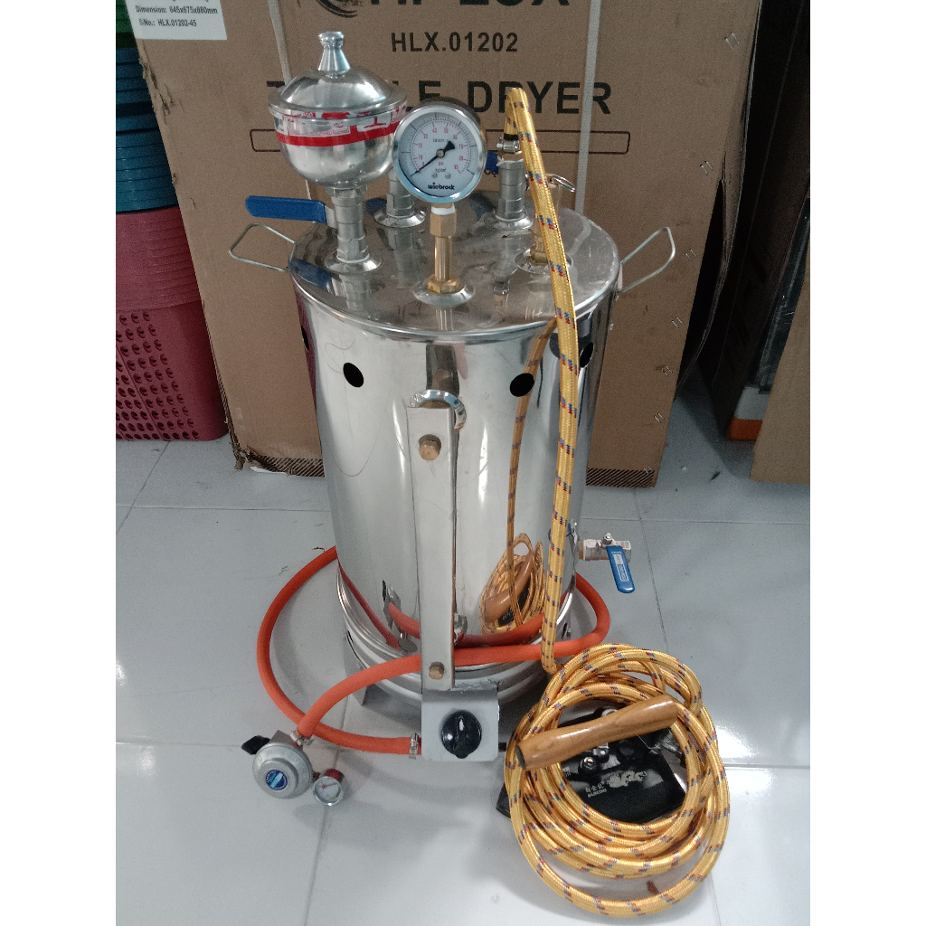 Jual SETRIKA UAP GAS LAUNDRY BOILER 10 LITER | Shopee Indonesia