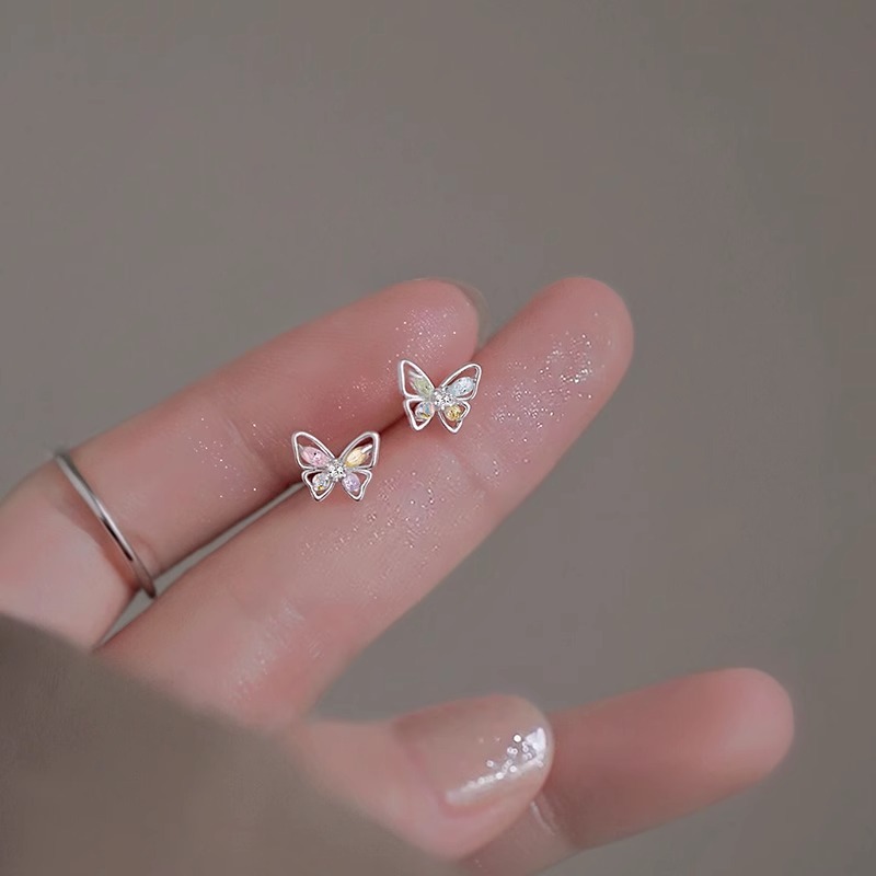 Jual ARSIS Anting Kancing Perak Sterling Zirkon Kupu-kupu Elegan Wanita ...