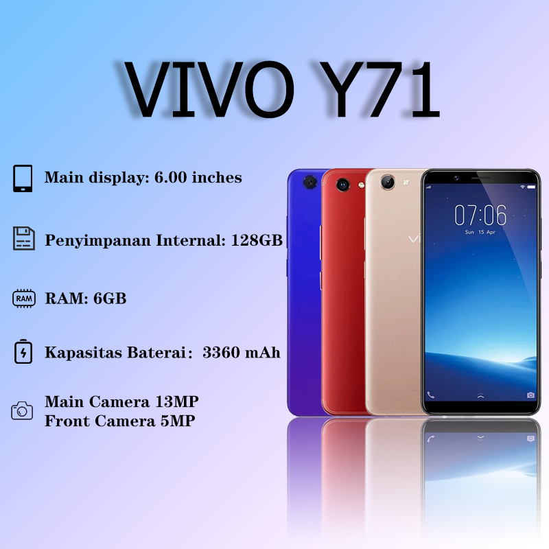 Jual HP VIVO Y71 6+128GB Garansi Tahun Shopee Indonesia