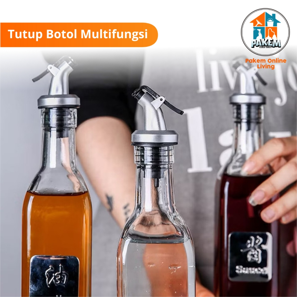 Jual Tutup Botol Multifungsi Bottle Pourer With Stopper Tutup Botol Oil ...
