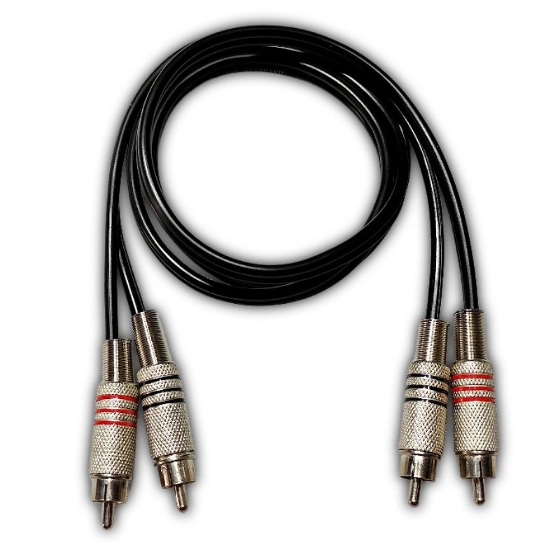 Jual Kabel Input Dobel 2-2 Jek RCA Besi To Jek RCA Besi Panjang 1 Meter ...
