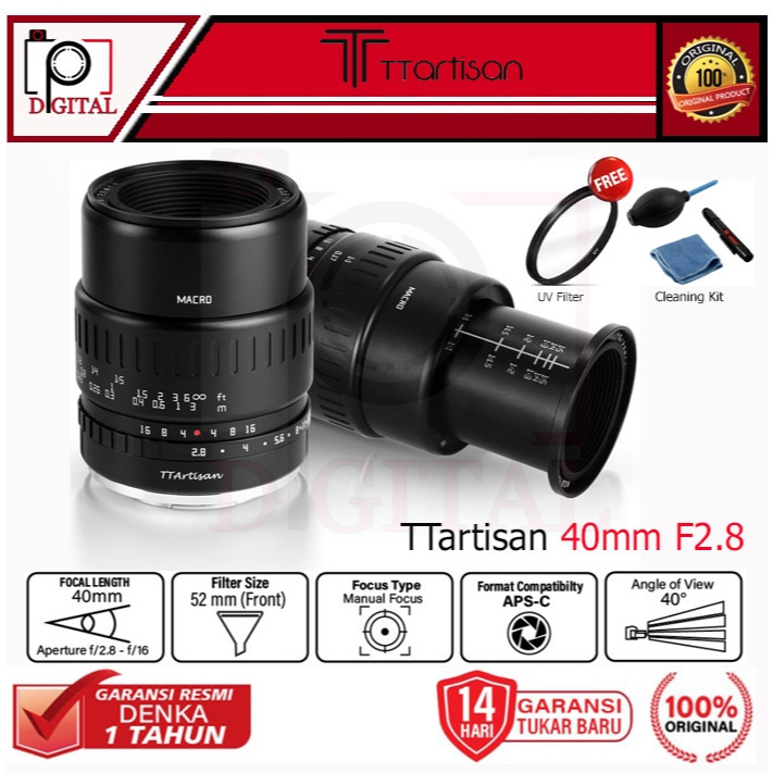 TTARTISAN 40mm F2.8 APS-C Macro Lens for Insects, Jewellery, Portraits and Still Life for M43 Mount