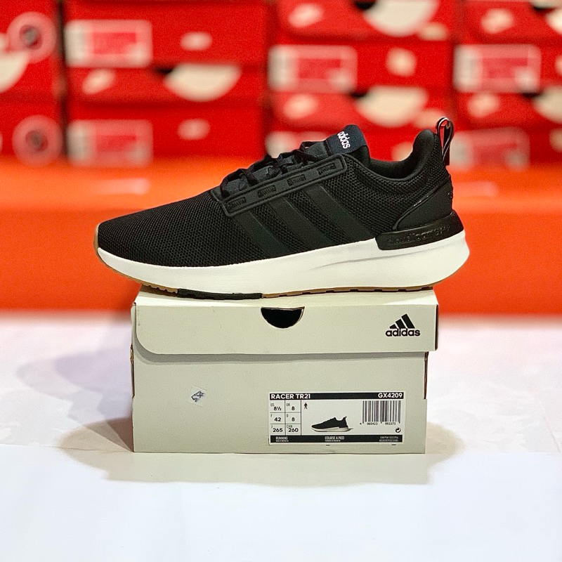 Jual SEPATU PRIA ADIDAS RACER TR21 BLACK WHITE ORIGINAL (GX4209