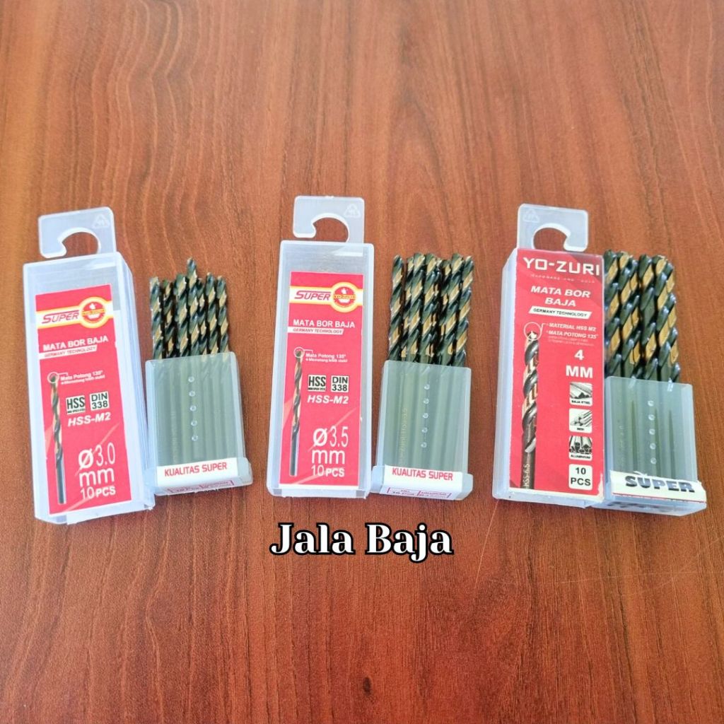 Jual Mata Bor Besi / Mata Bor Baja / Yozuri Super Ukuran 3mm 3,5mm 4 mm ...