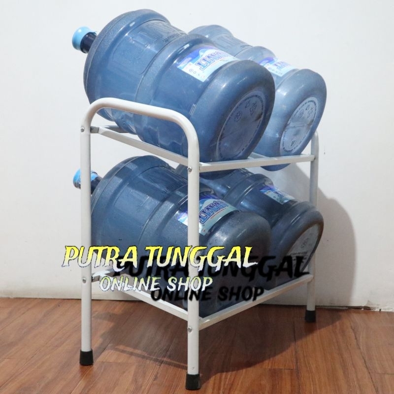 Jual Rak galon double full besi 2 susun 4 galon | Shopee Indonesia