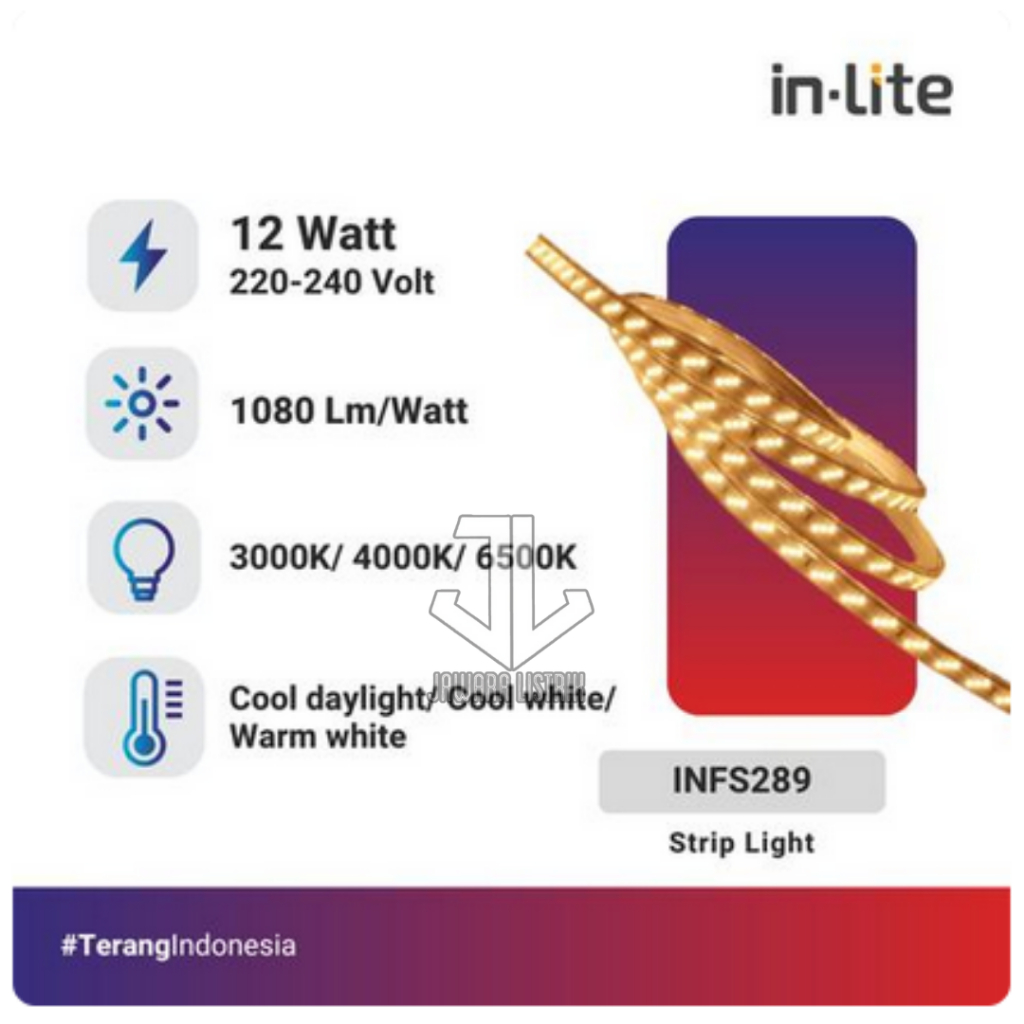 Jual IN-LITE LED LIGHT STRIP INFS-289 LAMPU LIGHT STRIP IP 65 CAHAYA ...