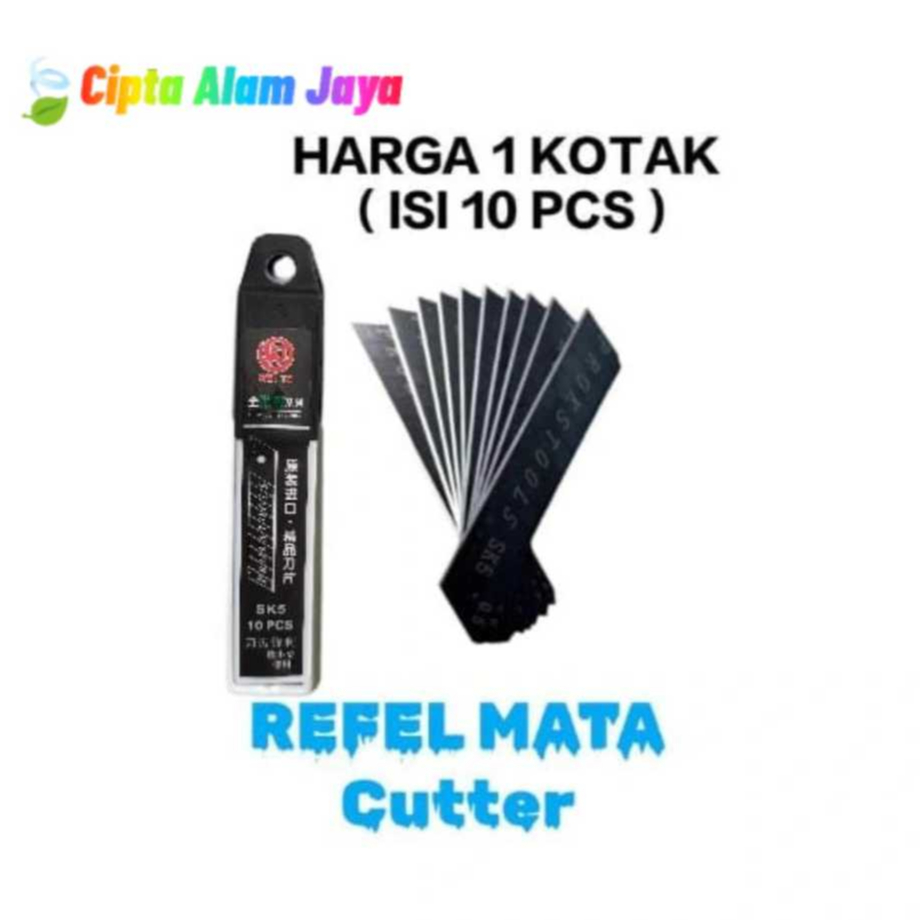 Jual ISI CUTTER BLADE SNAP HANYA ISI CUTTER PREMIUM 10pcs | Shopee ...