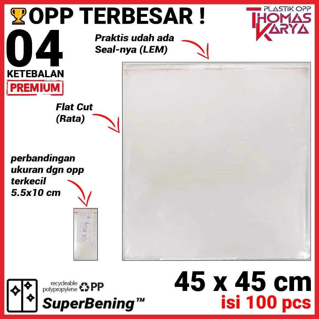 Jual Plastik OPP 28x39,5 cm TEBAL POLOS | Kemasan Roti Tawar | Tanpa ...