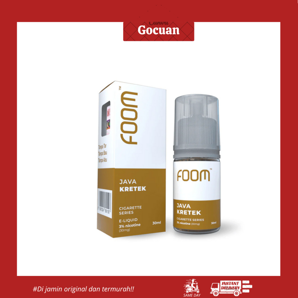 Jual NEW FOOM JAVA KRETEK 30ML SERIES SALTNIC BY FOOM LAB GLOBAL 100% ...