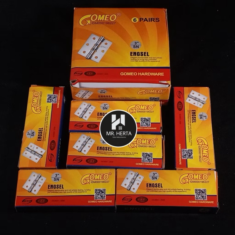 Jual Engsel pintu rumah, engsel jendela tebal, engsel 4 inch silver ...