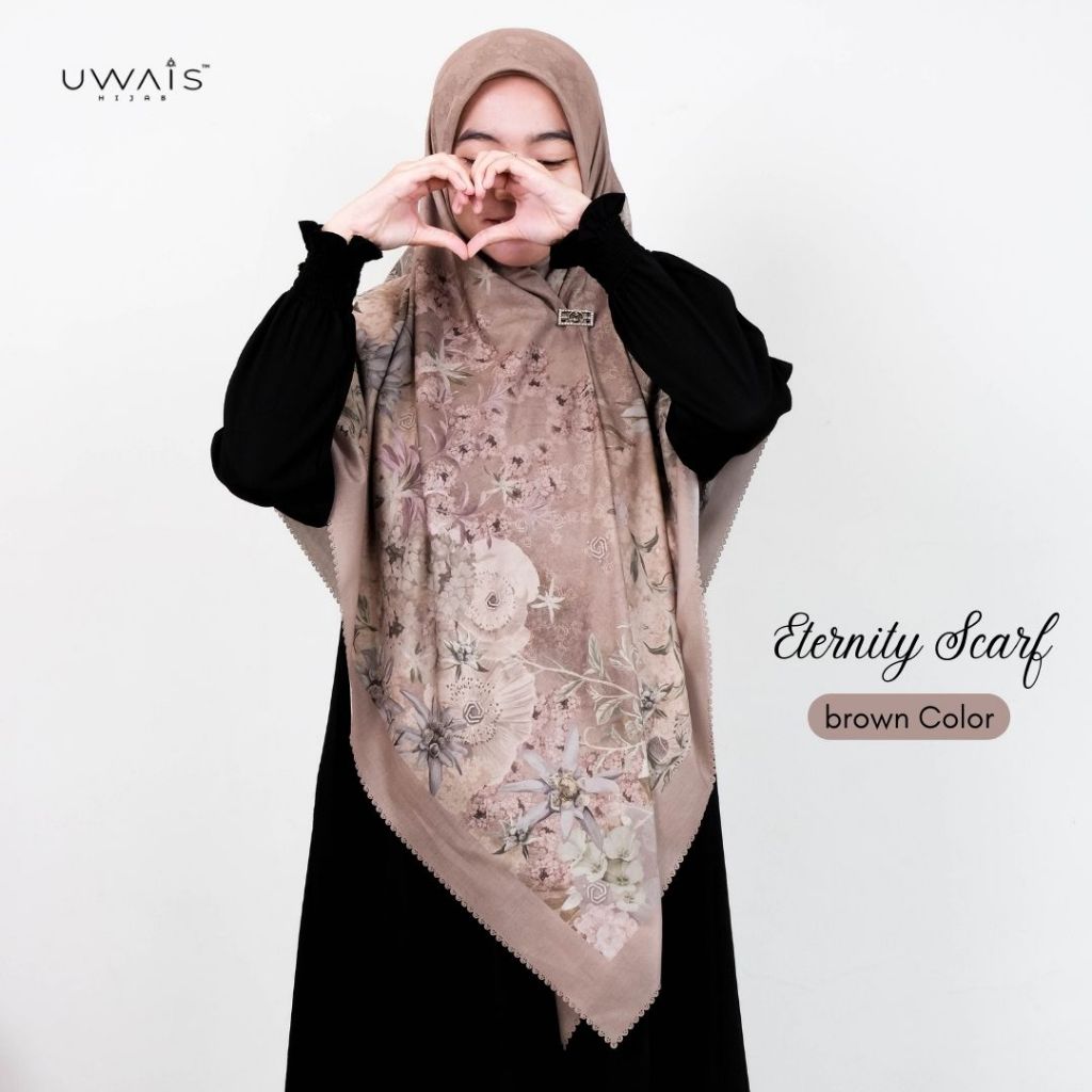 Eternity Hijab Scarf Kerudung Segi Empat Motif Jilbab Dewasa Pashmina Bahan Voal Premium