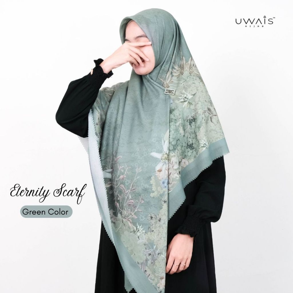 Eternity Hijab Scarf Kerudung Segi Empat Motif Jilbab Dewasa Pashmina Bahan Voal Premium