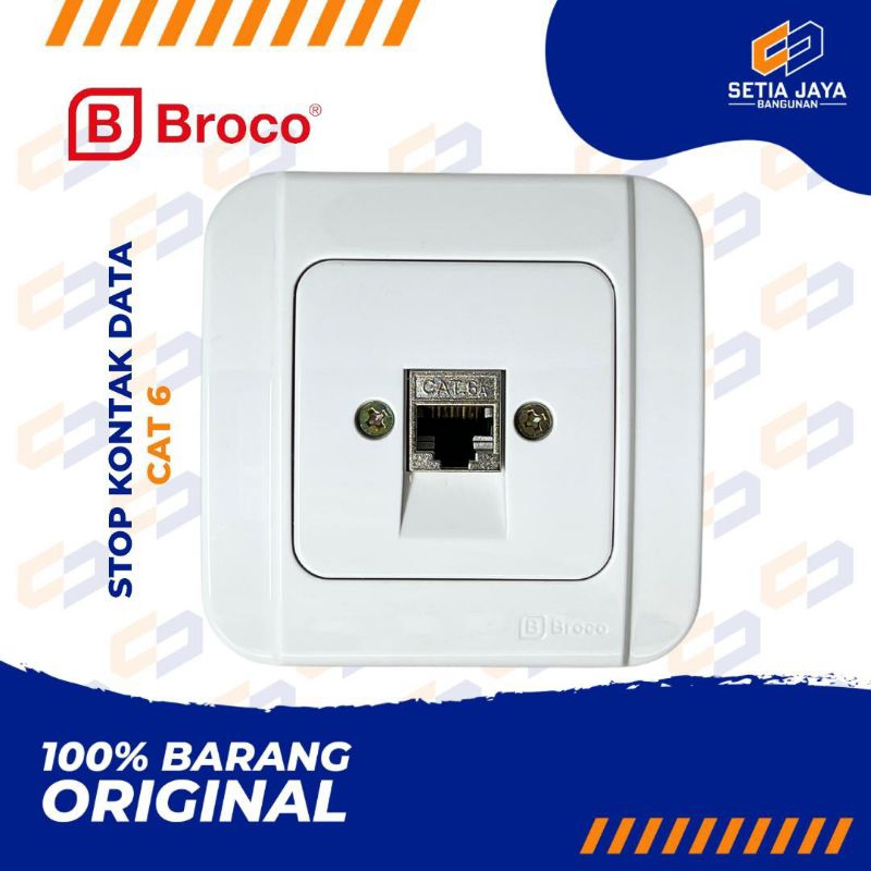 Jual Stop Kontak Internet / Wifi / LAN Broco Galleo RJ45 CAT6 G174 ...