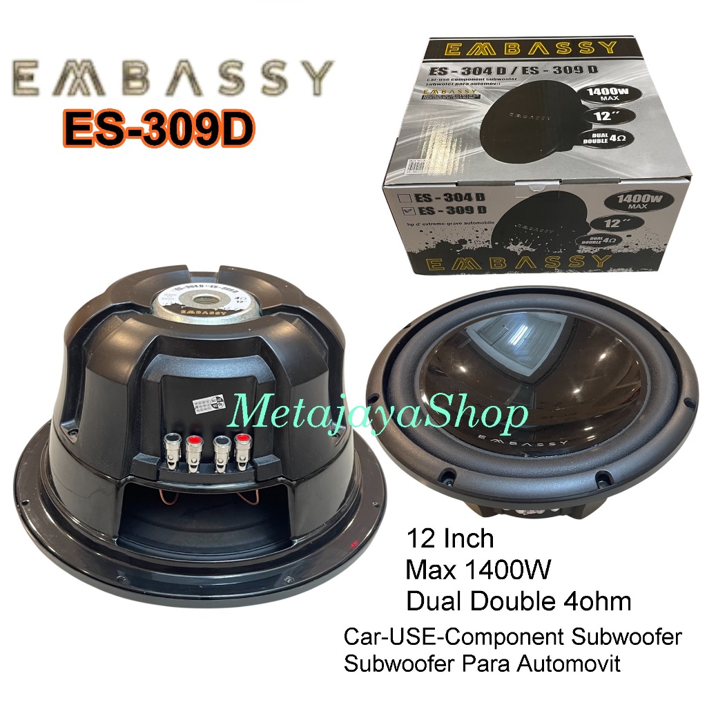 Jual Subwoofer 12 Inch SUPER BADAK DOUBLE COIL EMBASSY ES 309D / ES 309 ...