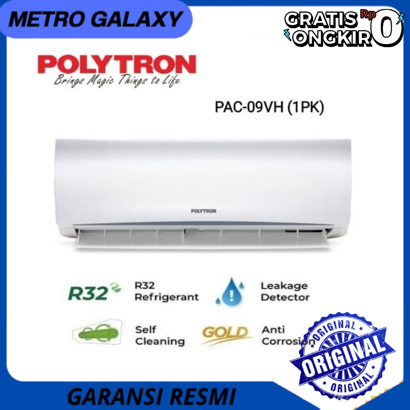 Jual AC Polytron 1 PK 09VH freon R32 garansi resmi Lampung | Shopee ...