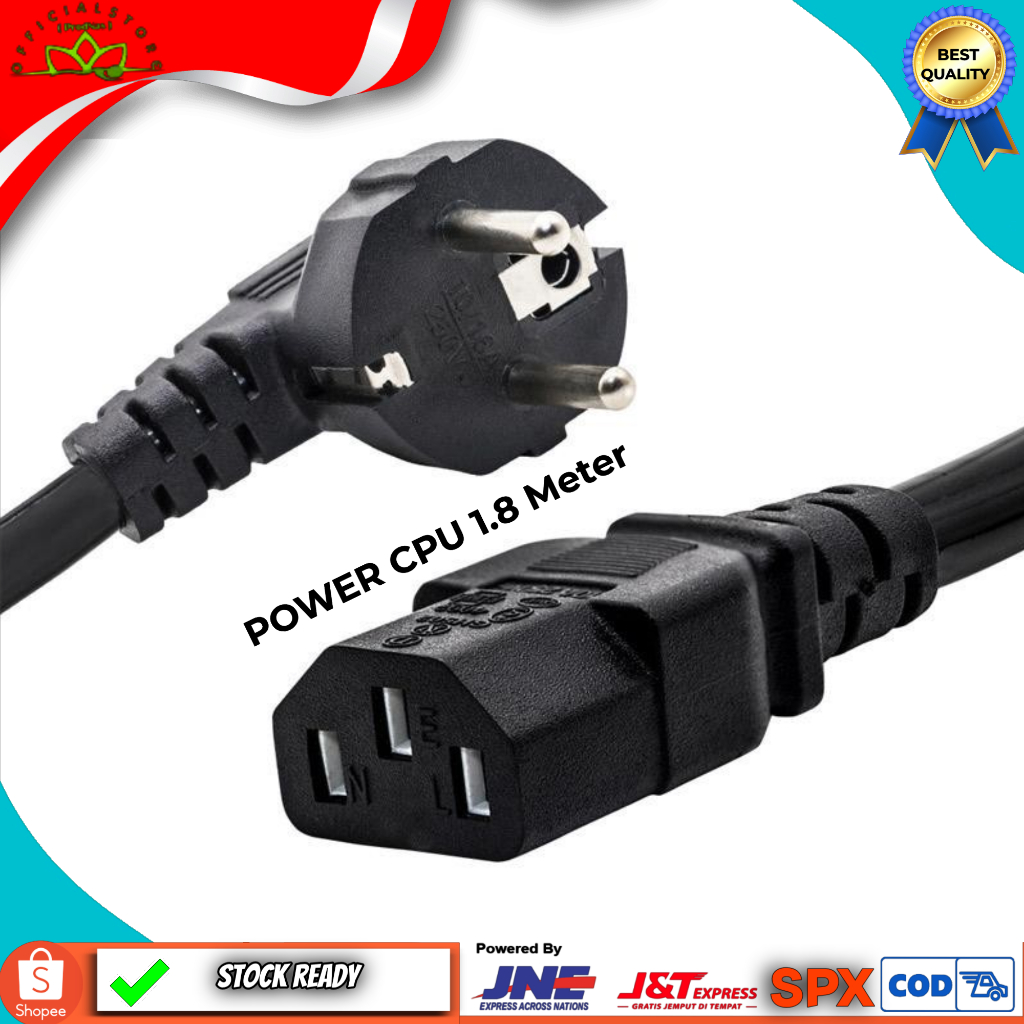 Jual KABEL POWER PC CPU / KABEL POWER PC 1.5M / KABEL POWER PC 1.8M ...