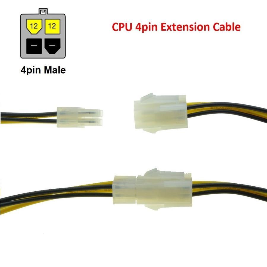 Jual Kabel Power CPU ATX 4 Pin Extension Extention Extender 4Pin Male ...