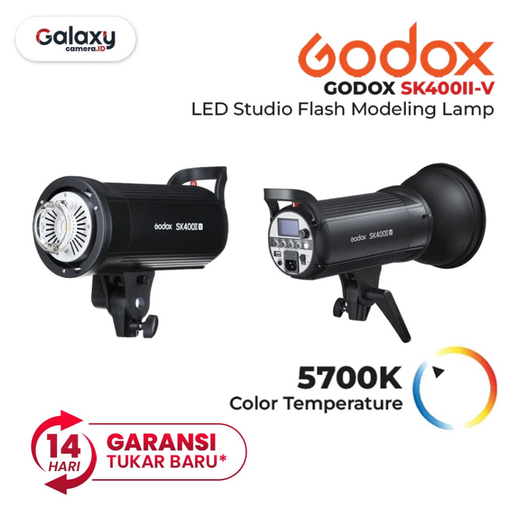 Jual Godox SK400II-V Studio Flash with LED Modeling SK 400 II V Resmi ...