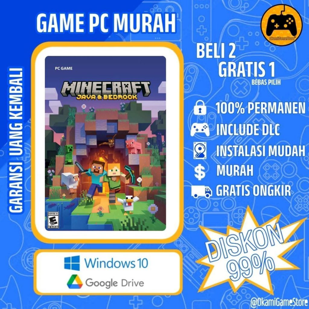 Jual Game Pc Mc Java / Bedrock - Murah ,Permanen 100% ,Full Offline ...