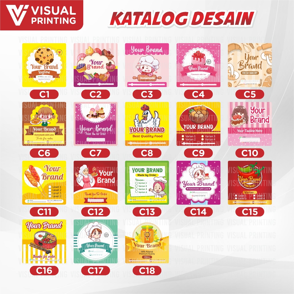 Jual STIKER LABEL Kemasan Makanan dan Minuman Custom | Shopee Indonesia