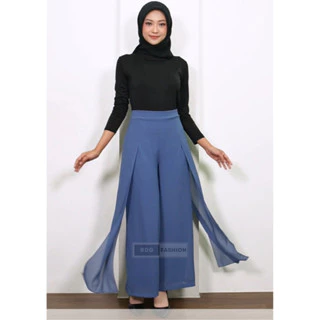 Celana Kulot Lurus Ameera Kulot Layer Kanan Kiri Celana Kulot Bahan Ceruti