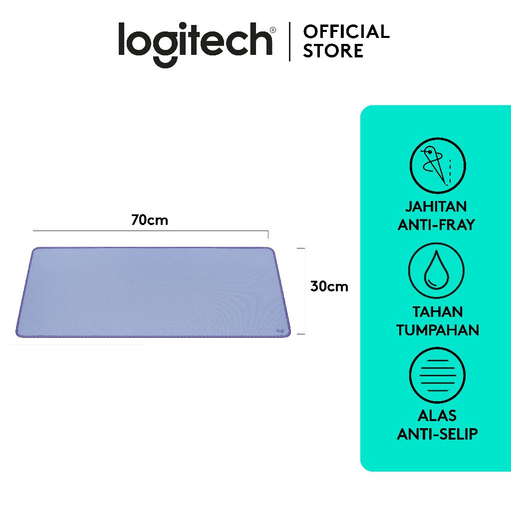 Logitech Desk Mat Studio Series Mouse Pad XL Polos Anti-Slip - Lilac