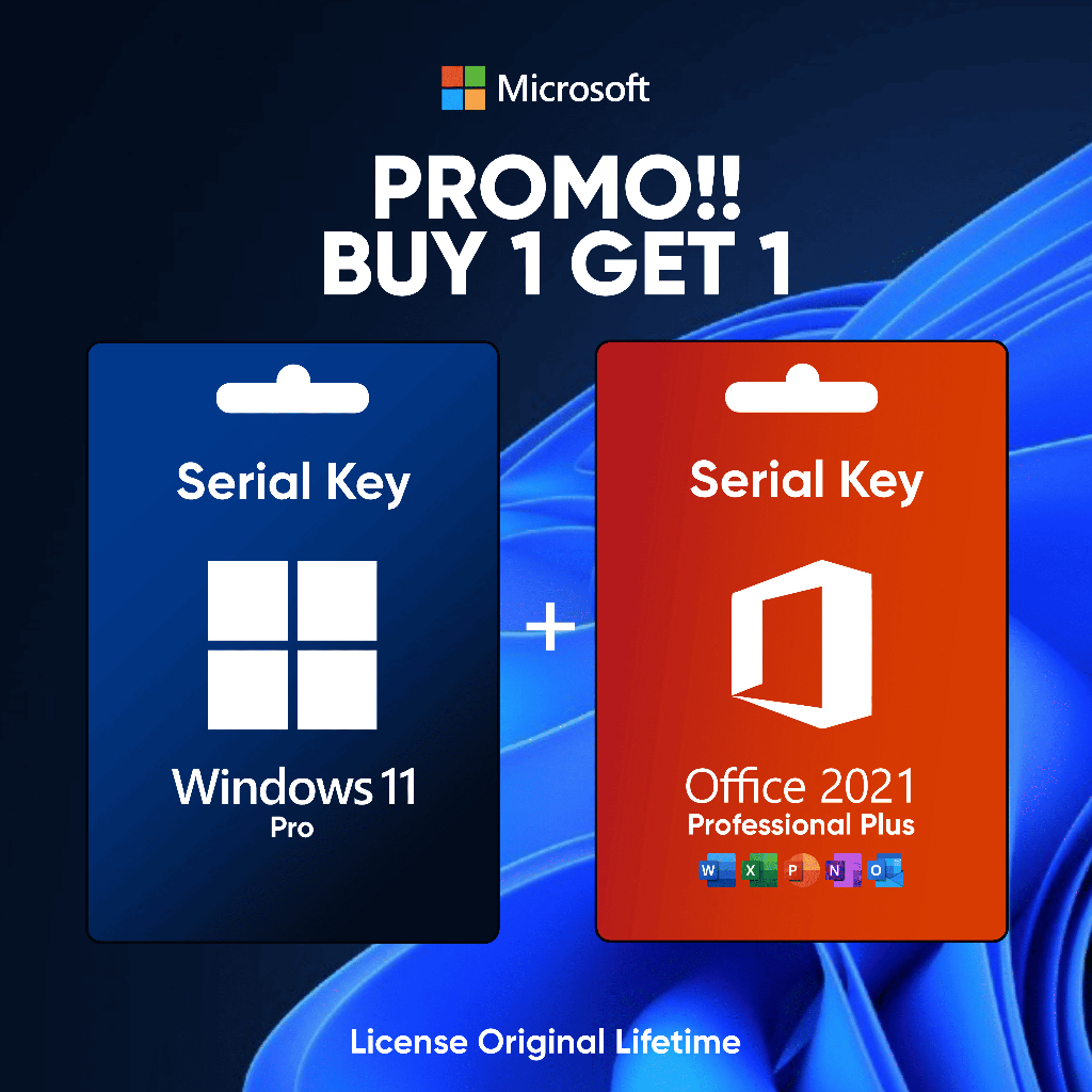 Jual Buy 1 Get 1 License Windows 11 Windows 10 Office 2024 Office