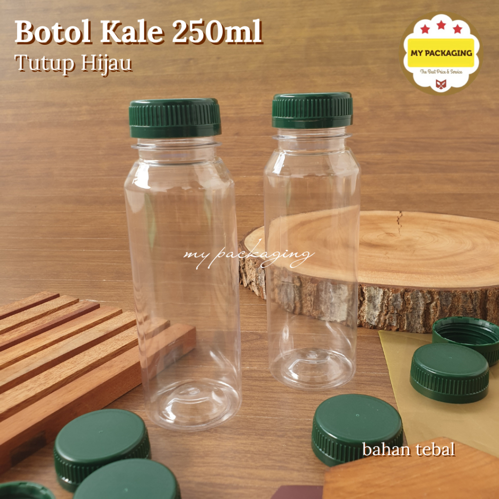 Jual Botol plastik kale 250ml TEBAL + Tutup (harga per pack isi 10 ...