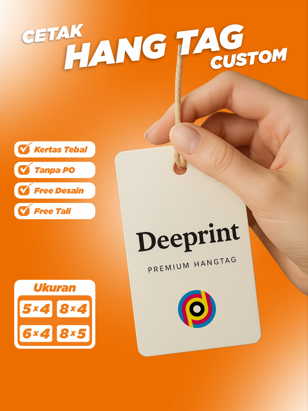 Jual Hang Tag Custom Souvenir - Hang Tag Baju - Label Baju - Label Merk ...