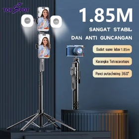 Topspot C11 Tongsis Tripod Bluetooth 4 Leg Stand Remote Tripod Paduan Aluminium Selfie Stick HP