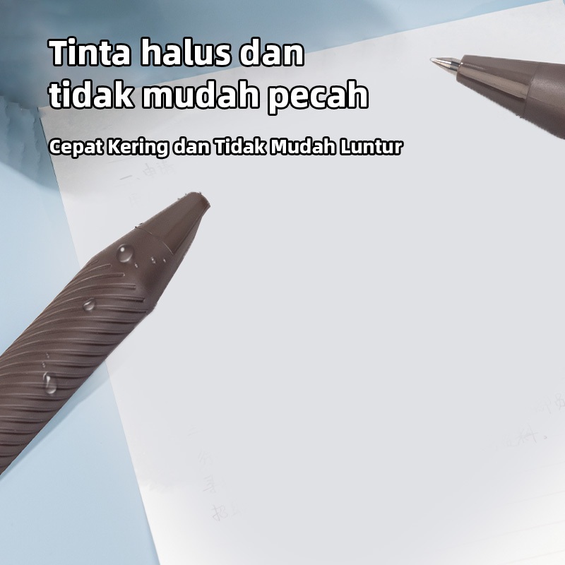 Deli Office Gel Pen 0.5 mm Pulpen Retractable Pen Cetek Tinta Hitam 1 pcs S18 SA215 (4)