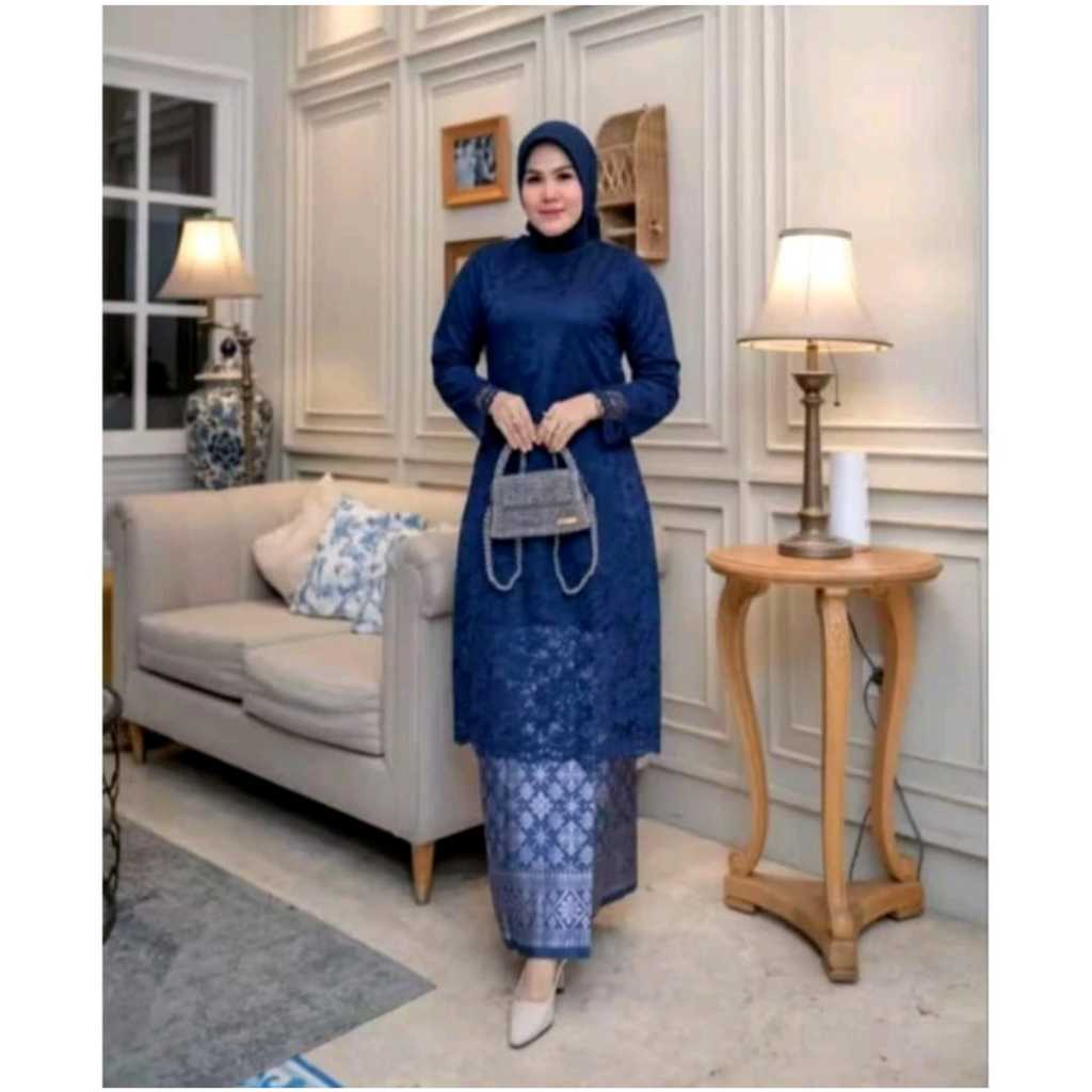 Jual Kebaya Tunik Brukat Rok Songket Lilit//Kebaya Modern//Kebaya ...