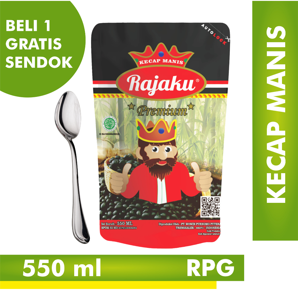 Jual RAJAKU PREMIUM GOLD Kecap Manis Pouch Refill 550ml - Gratis Sendok ...