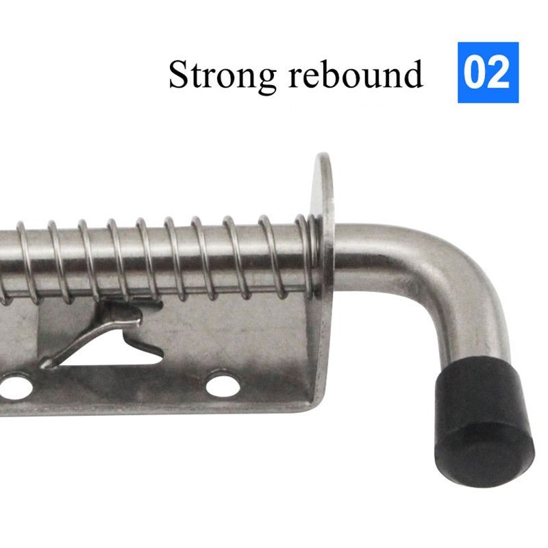 Jual 130mm Spring Loaded Pin Bolt Lock Stainless Steel 304 Spring Latch ...