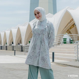 Cotton Inch - Jasmin Tunik Kemeja Celana Kulot Wanita One Set | Sarimbit Series Family Set