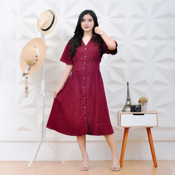 Binay Dress Wanita Casual Bahan Lady Crush