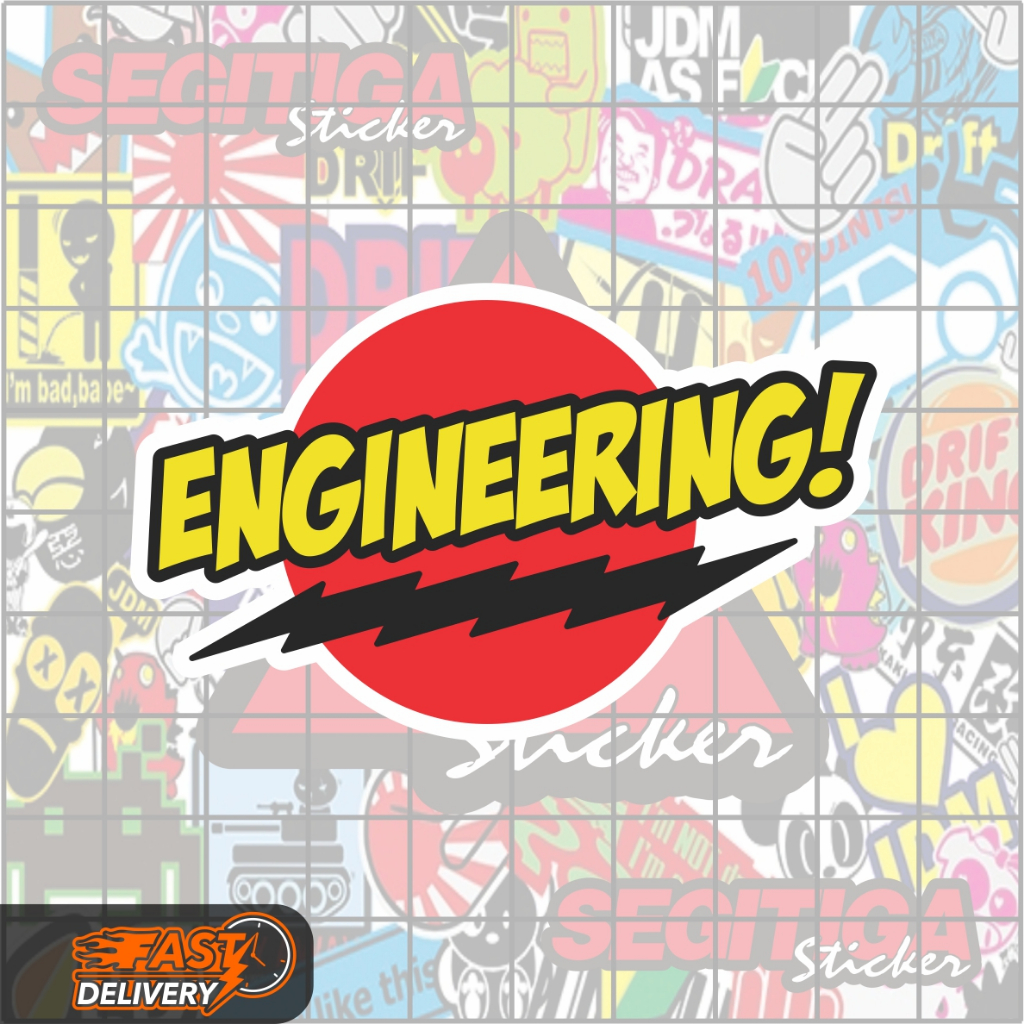 Jual Sticker Engineering Ukuran 7.5 x 4.5 Cm | Shopee Indonesia