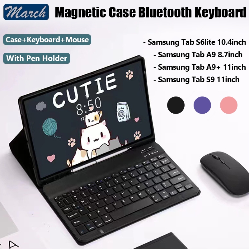 Jual Samsung Tab Magnetic Bluetooth Keyboard Case for Samsung Tab A9 ...