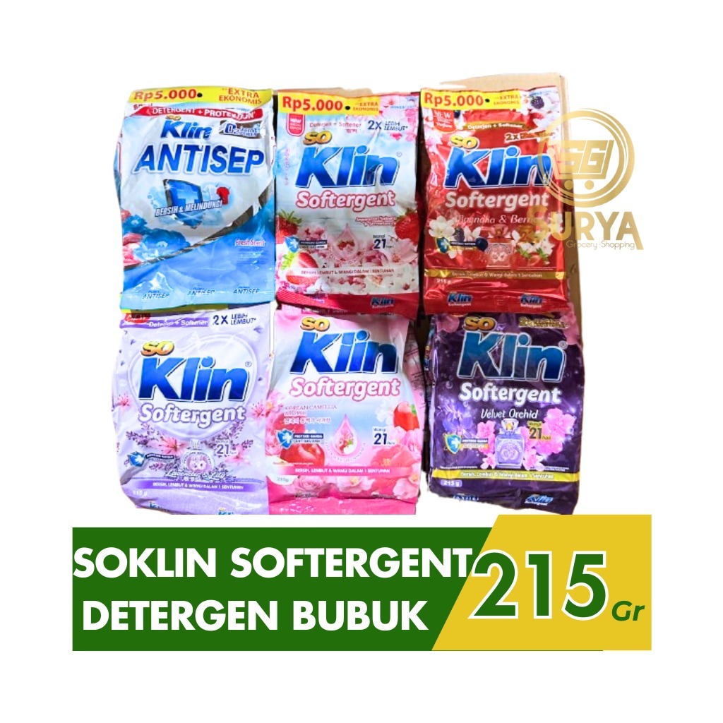 Jual Sabun Cuci Soklin softergent 215 gram /5.000 an | Shopee Indonesia
